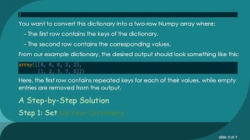 How to Convert a Dictionary to a Numpy Array in Python
