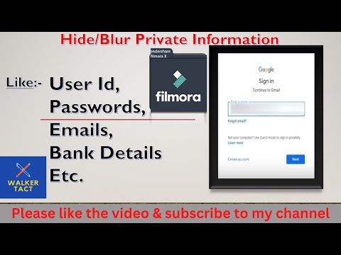 How to Blur Password / Private Information in Video | Video Me Password Blur Kaise Kare | Filmora 9