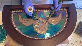 Stained glass art - soldering timelapse