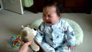 6 month old baby gets scared