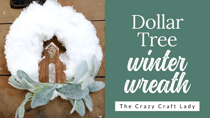 Dollar Store Craft: DIY Fuzzy Winter Wreath