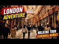 London's Hidden Victorian Market 🇬🇧 | Leadenhall Market Walking Tour, Local Atmosphere Vlog