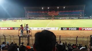 Klok musuh nya kalah suruh pulang.  - stadion sultan Agung Bantul