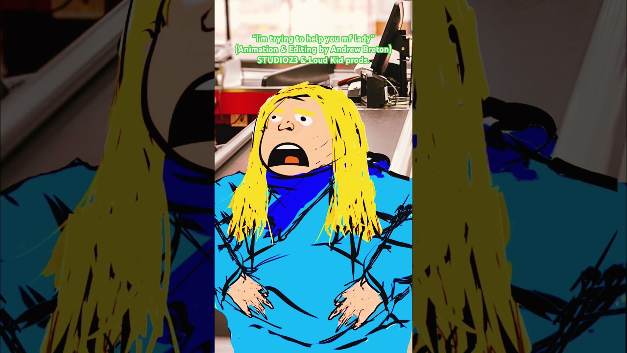Crazy Meijer lady animation