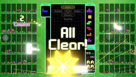 i got an awesome all clear in tetris 99 CPU battle!!