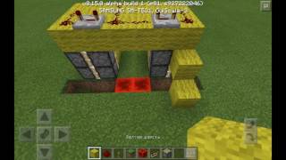 Механическая дверь 2x2 в minecraft pe 0.15.1