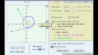 Orbital Motion - Kepler's Laws Gizmo Explained