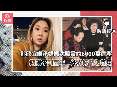 鄭欣宜繼承媽媽沈殿霞約6000萬遺產期限不到兩年　外界好奇怎善用