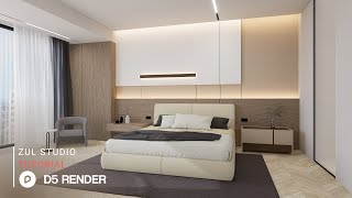 D5 Render realistic interior rendering tutorial | Bedroom 110