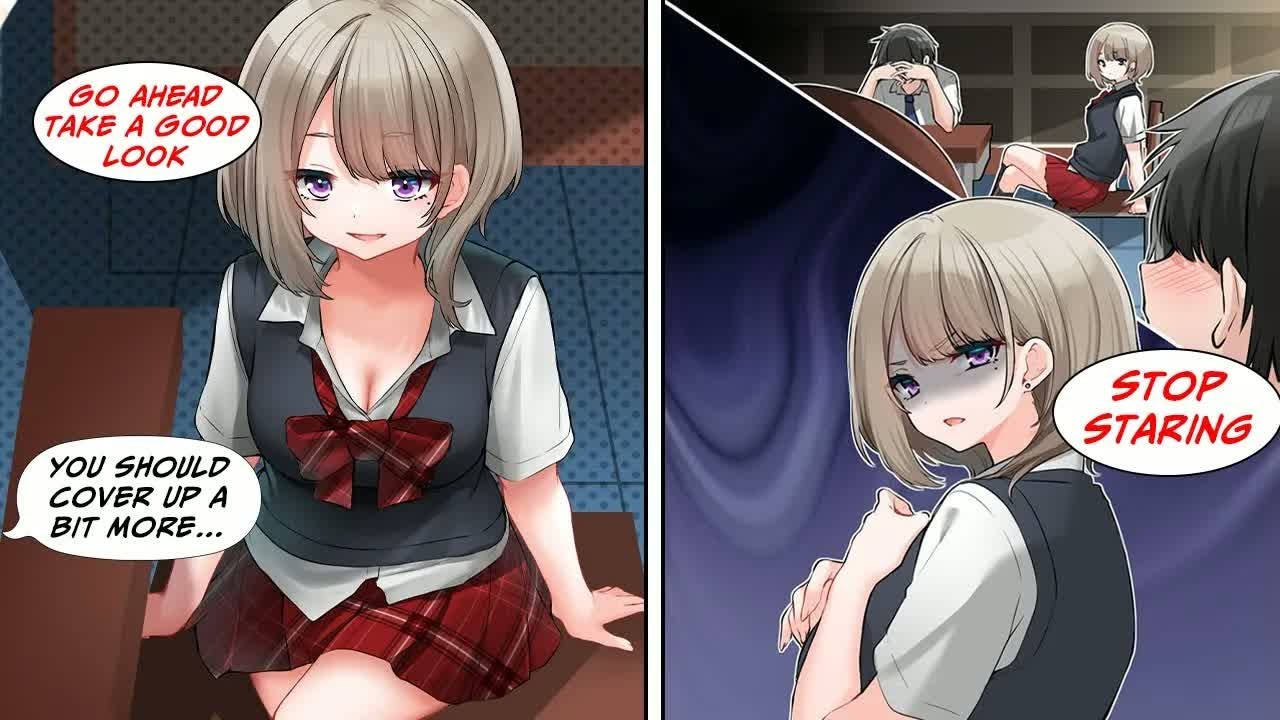 [Manga Dub] She always tries to seduce me, but is super cold to all the other boys... [RomCom]