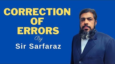 First Year: Correction of error ( Year 2013 Regular)