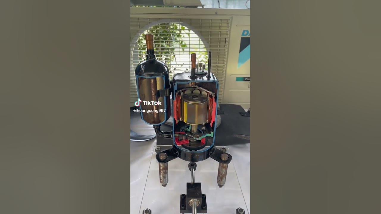 Rotary compressor inside function #RotaryCompressor #Refrigeration #CoolingTechnology #jobs