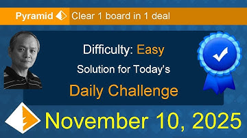 Microsoft Solitaire Collection: Pyramid - Easy - November 10, 2025