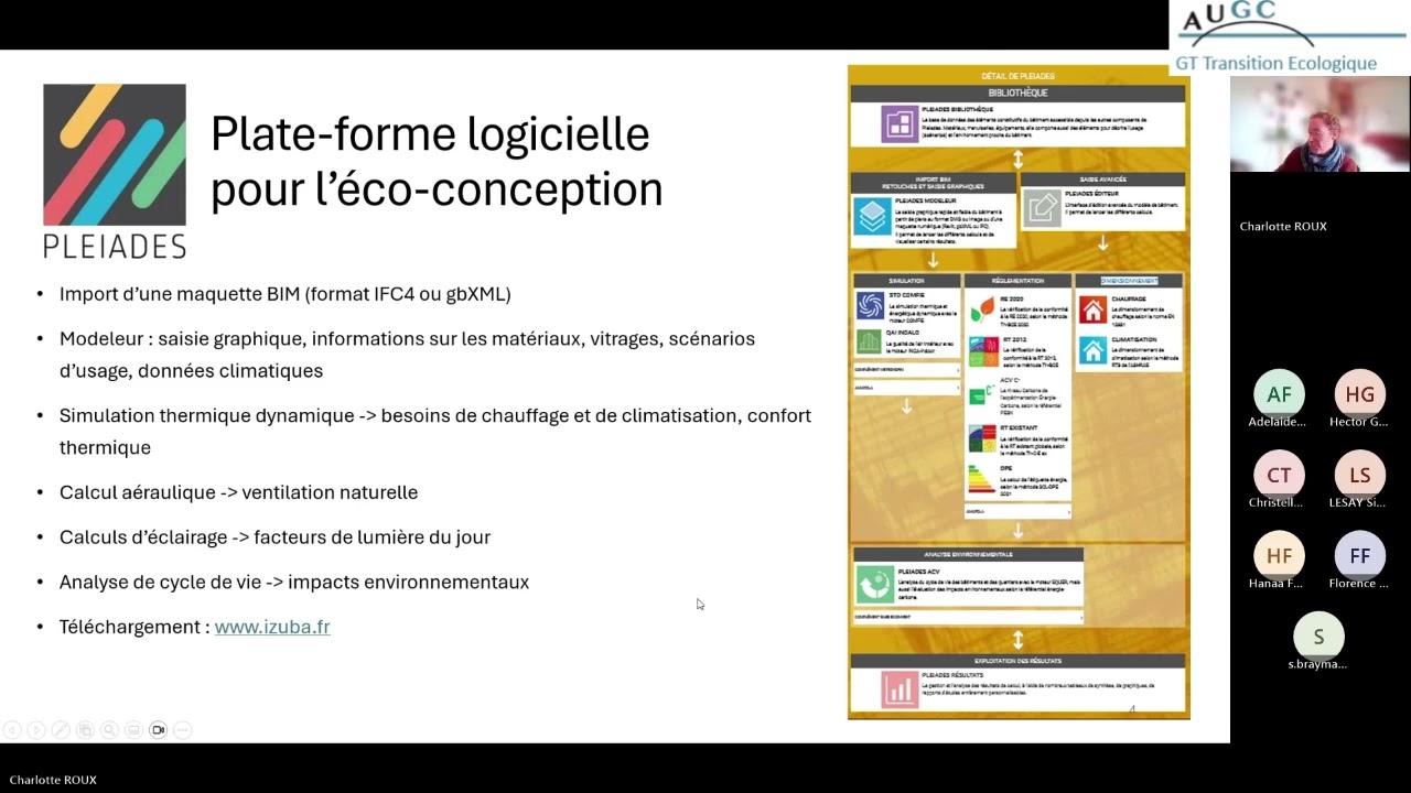 GT Transition Ecologique de l'AUGC - Webinaire Pleiade Comfie 18 12 2025