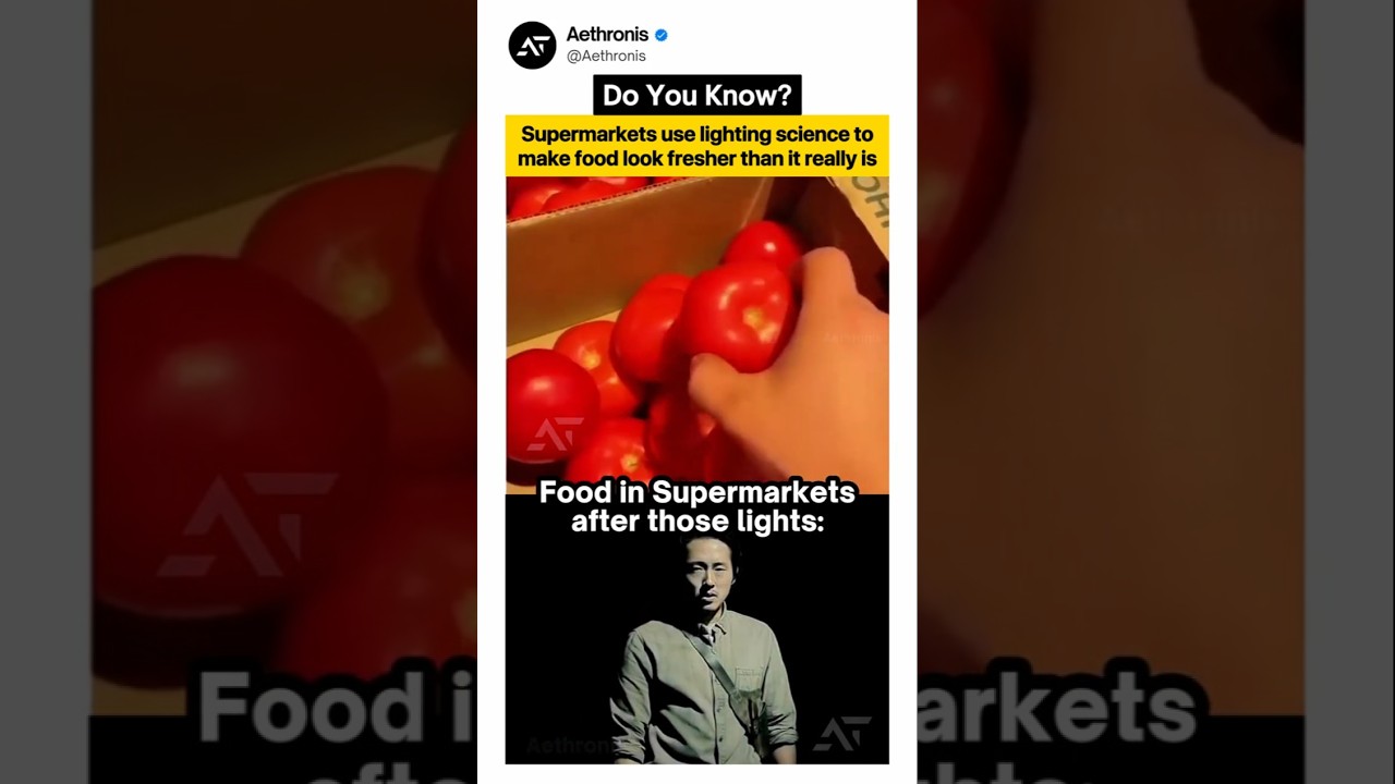 The CRI lightning science used by supermarketes 🍎