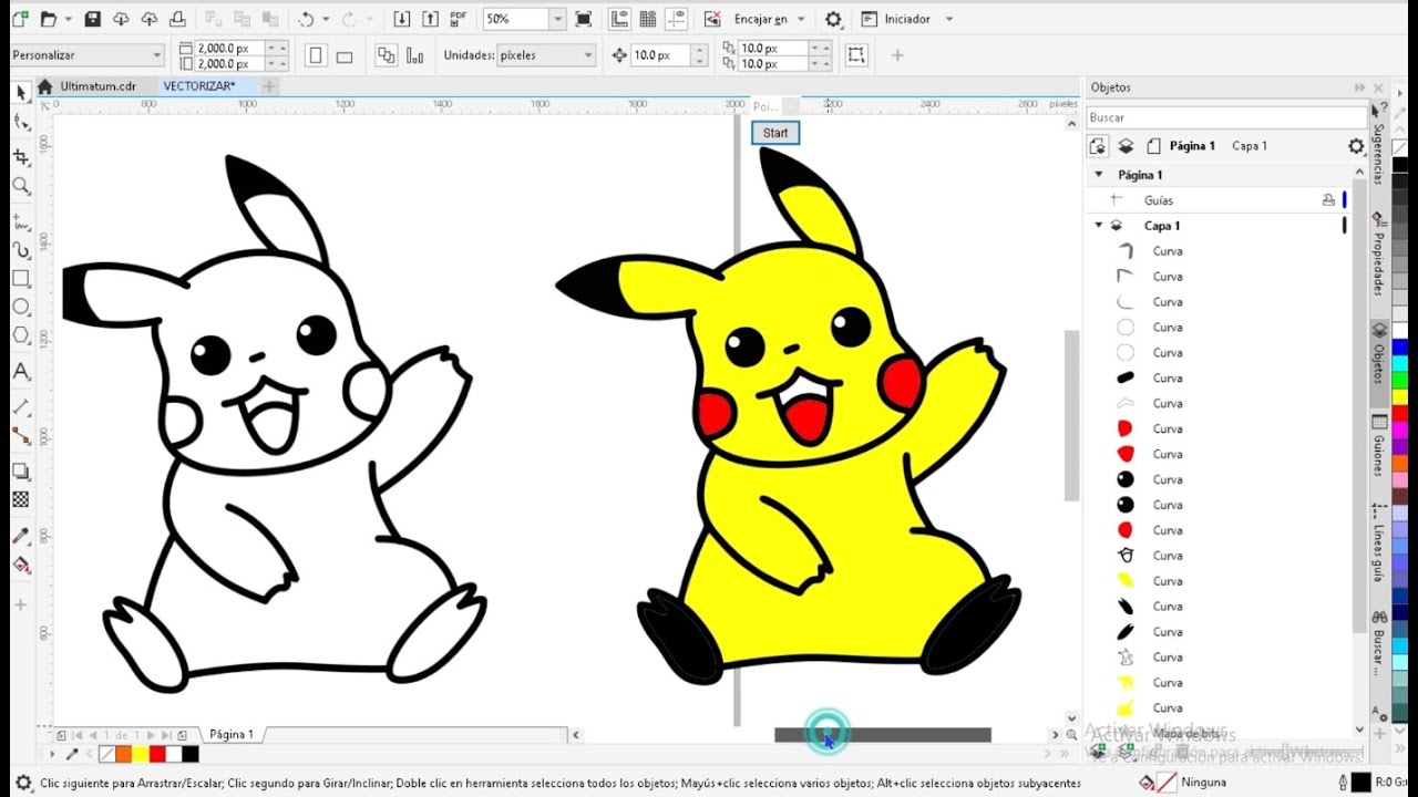 COMO CALCAR UN DIBUJO EN CORELDRAW 2020 - YouTube