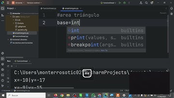 Área de un triángulo Pycharm Python Programación CYR 2ESO IES Monterroso