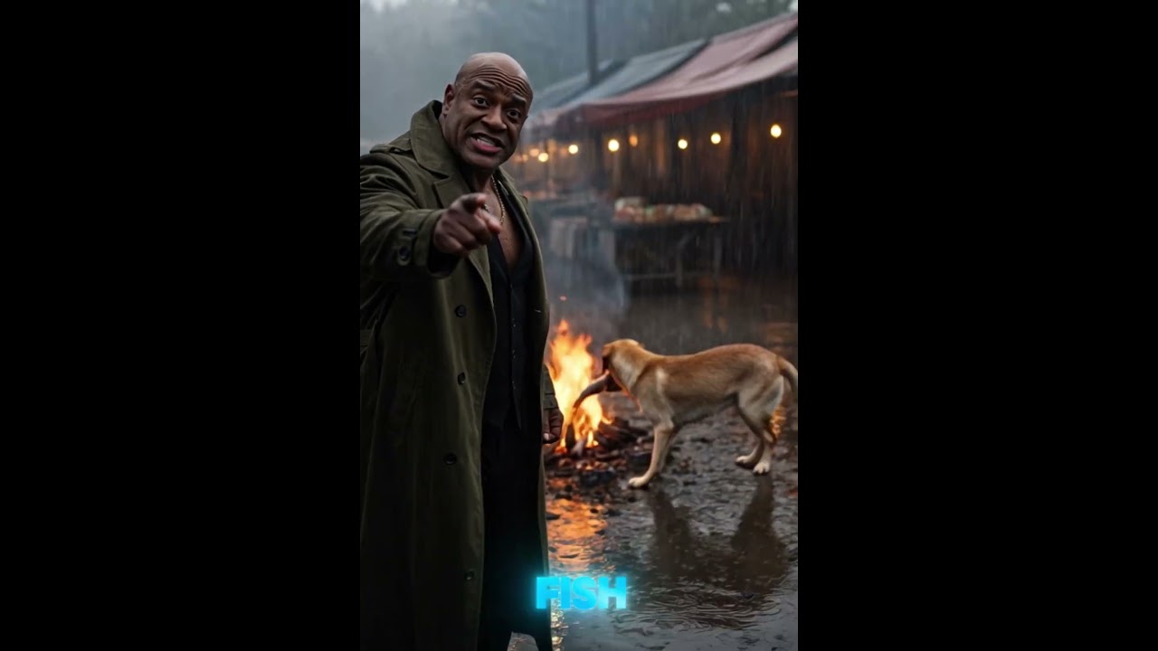 😱🐶🔥 Little Yellow Dog Cooks Fish in Rain! 