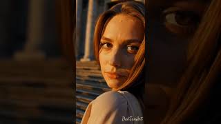 Elegant Lady Near Majestic Gothic Cathedral At Sunset. Inspiration. Style. Atmosphere.