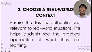 Designing performance task #educationalpurposesonly
