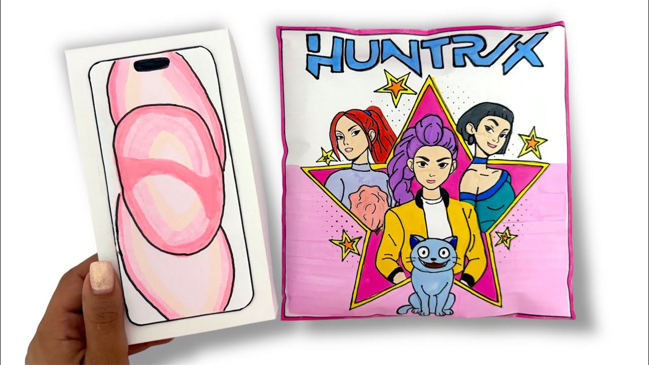 [💜Paper diy💜] Kpop Demon Hunter HUNTRIX Surprise Blind Bag & iPhone 16 Review !! 