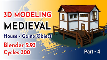 Custom Medieval House 3D Modeling in Blender - Part 4 || Zorrbox3D