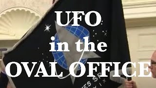 UFO in the OVAL OFFICE - Space Force Flag Unveiling Conspiracy Theories X-37B - Fast Moving Object