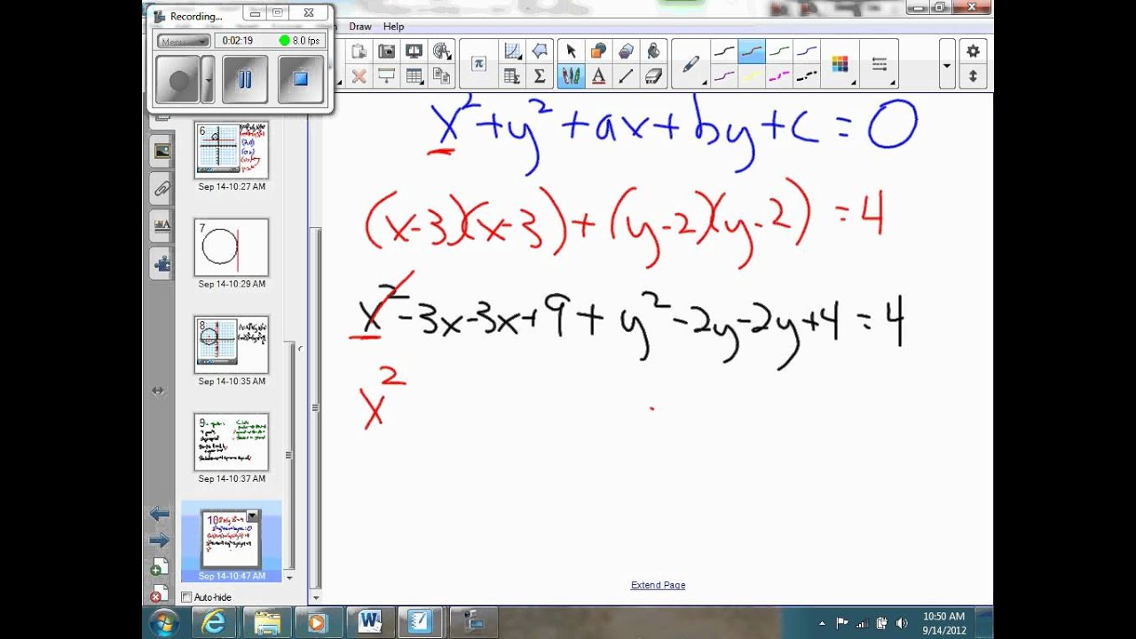 Standard form to general form equation of a circle YouTube