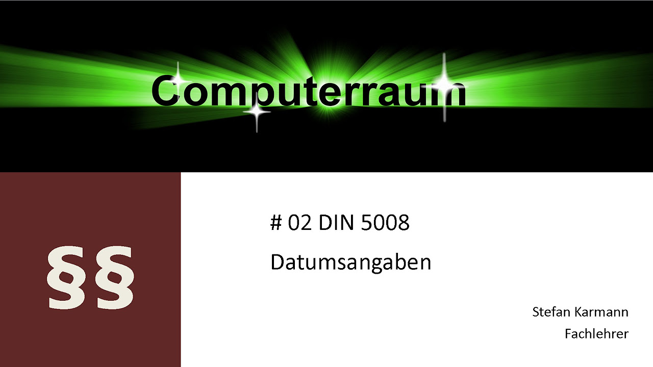 Update 02 DIN 5008 Datum