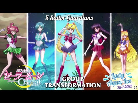 Sailor Moon Crystal (Group Transformation) ~ 5 Sailor Guardians