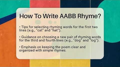 How To Write AABB Rhyme? - The Prose Path