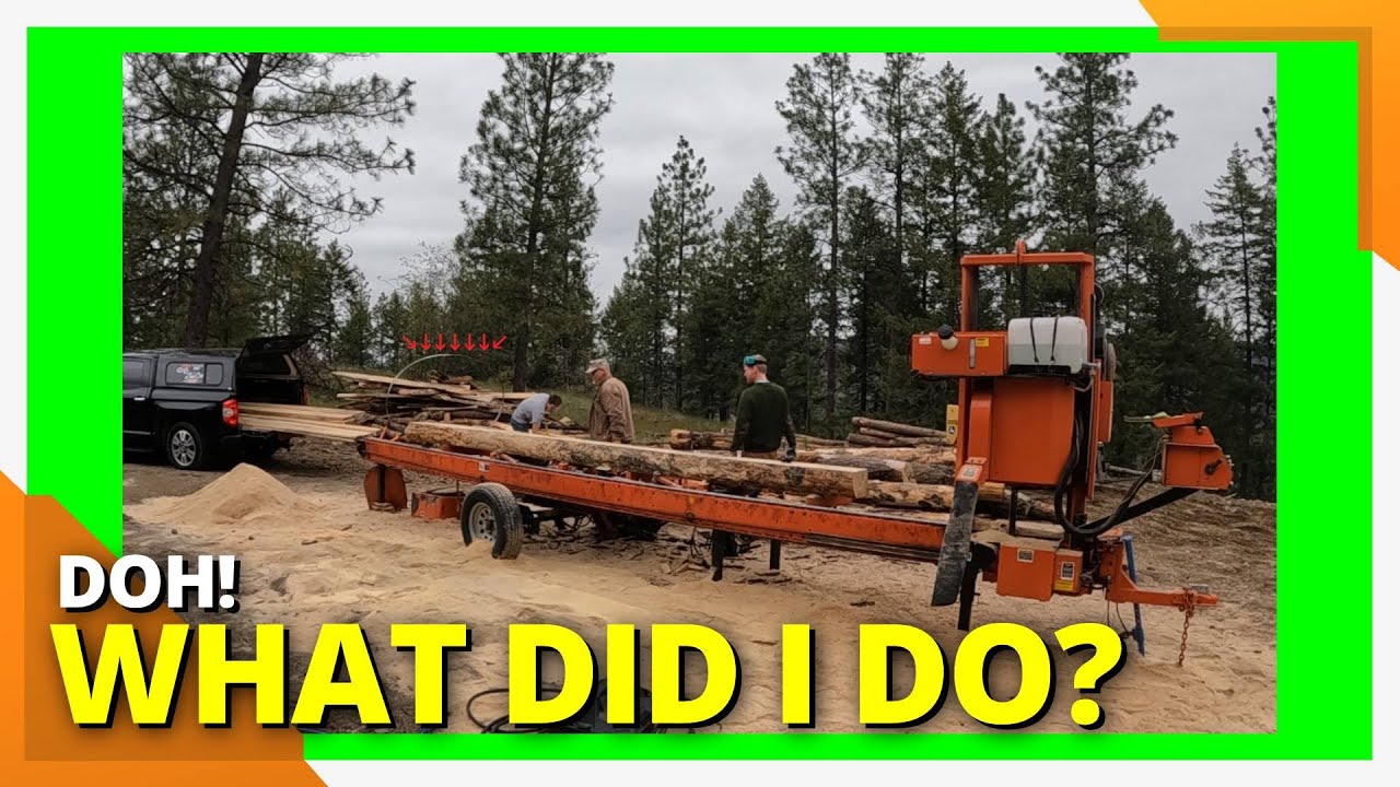 Live edge slabs on the Wood Mizer LT40 [UH OH!] 