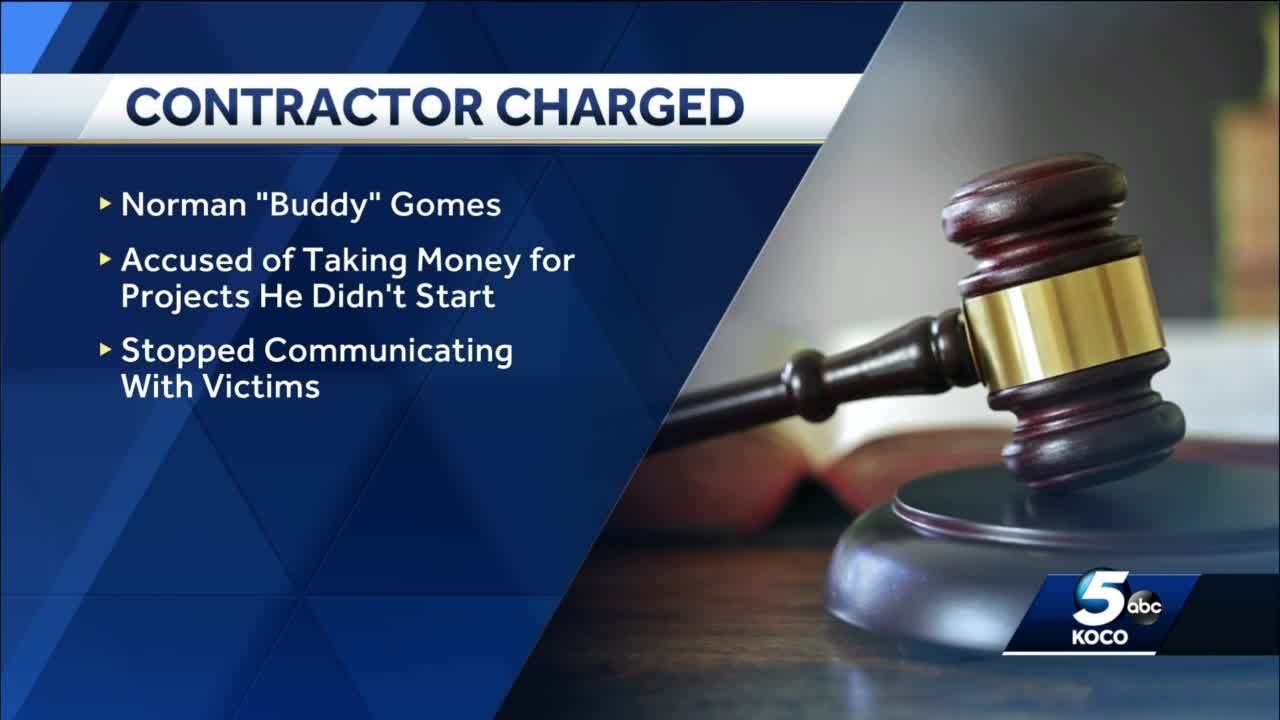 Oklahoma contractor charged with taking money from victims, not completing jobs