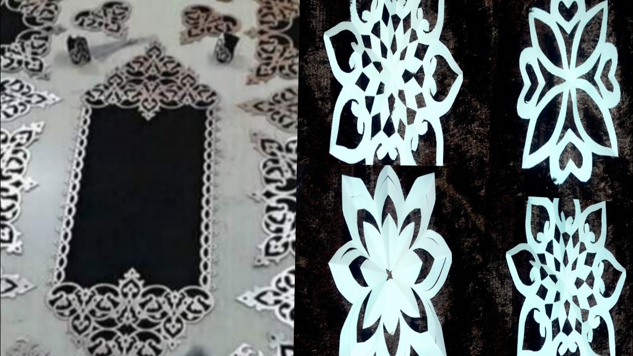 تقنية جديدة وقديمة  لعمل روشمات مفارش التركيةHow to make wonderful shapes on paper