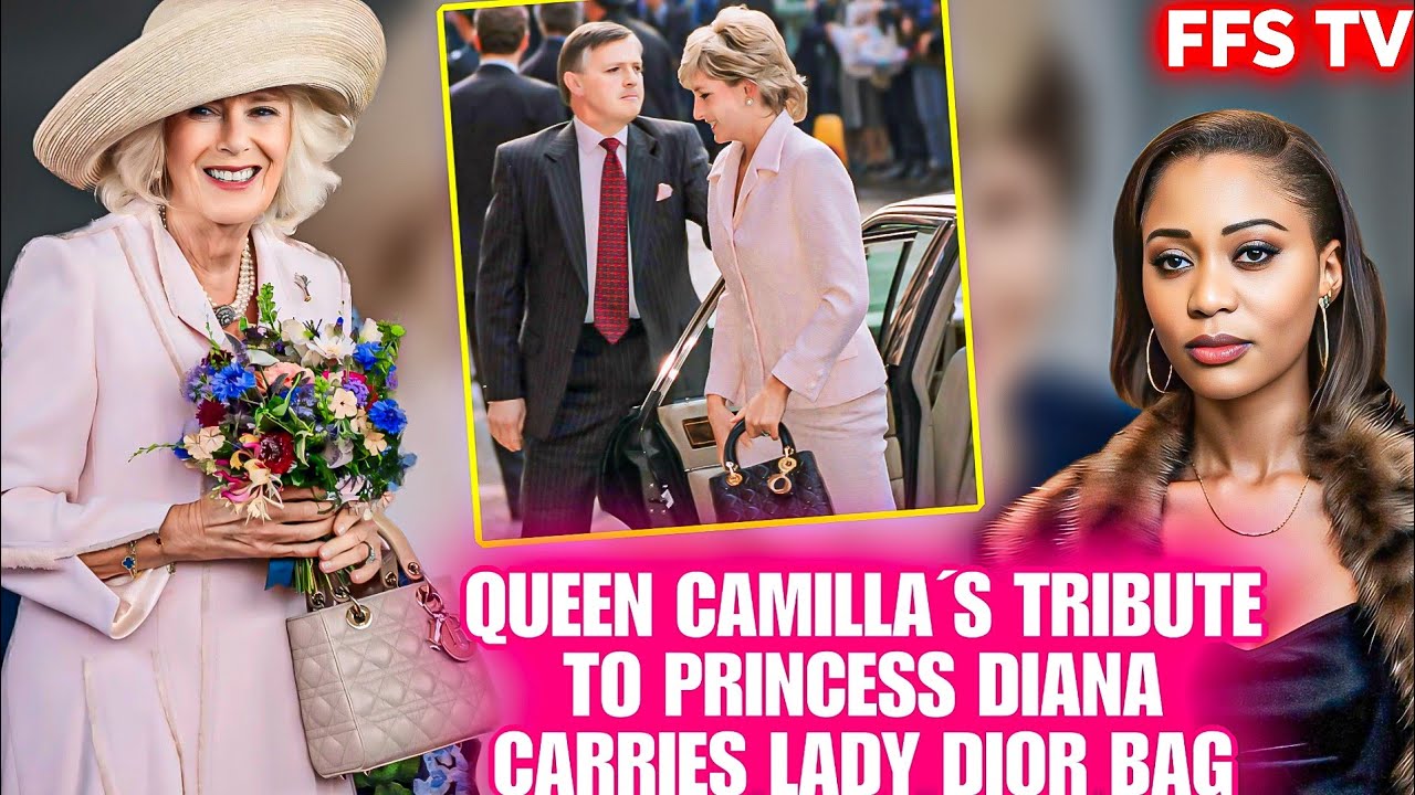 Princess Distor Queen Camilla carries Lady Dior bag made famous by Princess Diana - YouTube