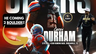 Deion Sanders trying to FLIP 4 star RB Caden Durham Duncanville. Recruit tied to OU, but #wecomin