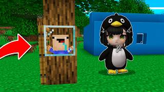 ¡ME ESCONDO DE GUGUGAGA PENGUIN DENTRO DE UN ARBOL! 😱😂 Be...