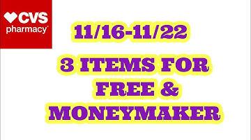FREE & MONEYMAKER AT CVS 11/16-11/22!