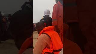 Oil and Gas Spill Recovery, workers on shoreline getting ready to hit the grid #oilpipeline