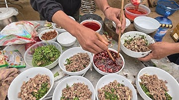 Công Thức Làm Tiết Canh Lạp Thịt Bò Sống Chuẩn Tây Bắc 