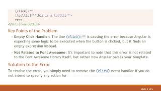Famous Understanding the Empty Expressions are not allowed Error in Angular with Font Awesome Profile