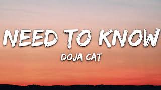 Doja Cat - Need To Know (Lyrics)