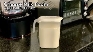 Cafe Vlog EP.982 | Cheese Milk Foam | Cheese foam for tea drinks | Cheese foam