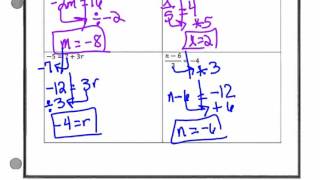 A1 Solving Two Step Equations day 2