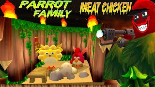 : Meat Chicken And Parrot Family Chicken Gun