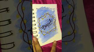 Deepak this is for you 🌷#calligraphy #art #nameart #craft #colors #shorts #viral #deepak