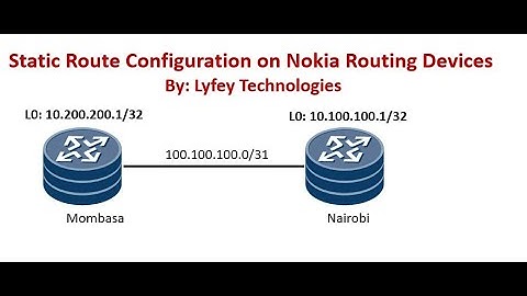 Nokia Lab Simulations Part 7: How to configure Static Routes on Nokia Routing Devices
