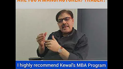 MBA Program Success Story- Mr Jatinder Julka  from Manufacturing Business