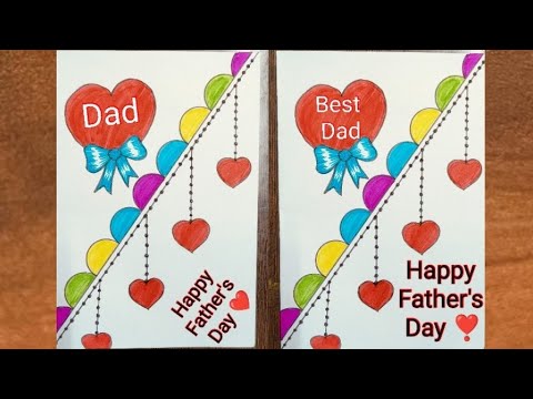 Father's day card drawing / Happy father's day card drawing / fathers ...