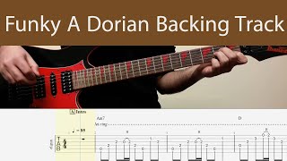 Funky A Dorian Guitar Backing Track With Tabs
